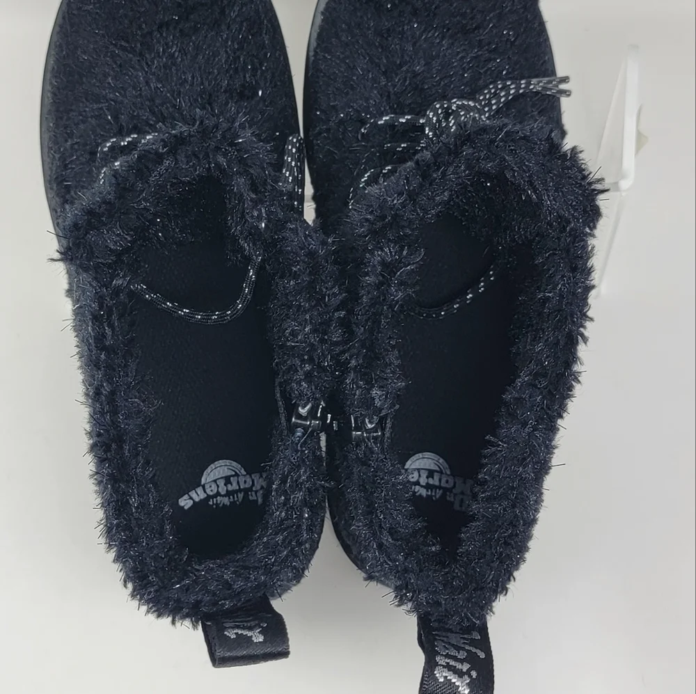 Dr. Martens 1460 PASCAL TINSEL FUR LACE UP BOOTS WOMENS US SIZE 5 NEW
